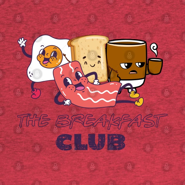 The Real Breakfast club, Bacon, egg, coffee and toast T-Shirt by Teessential